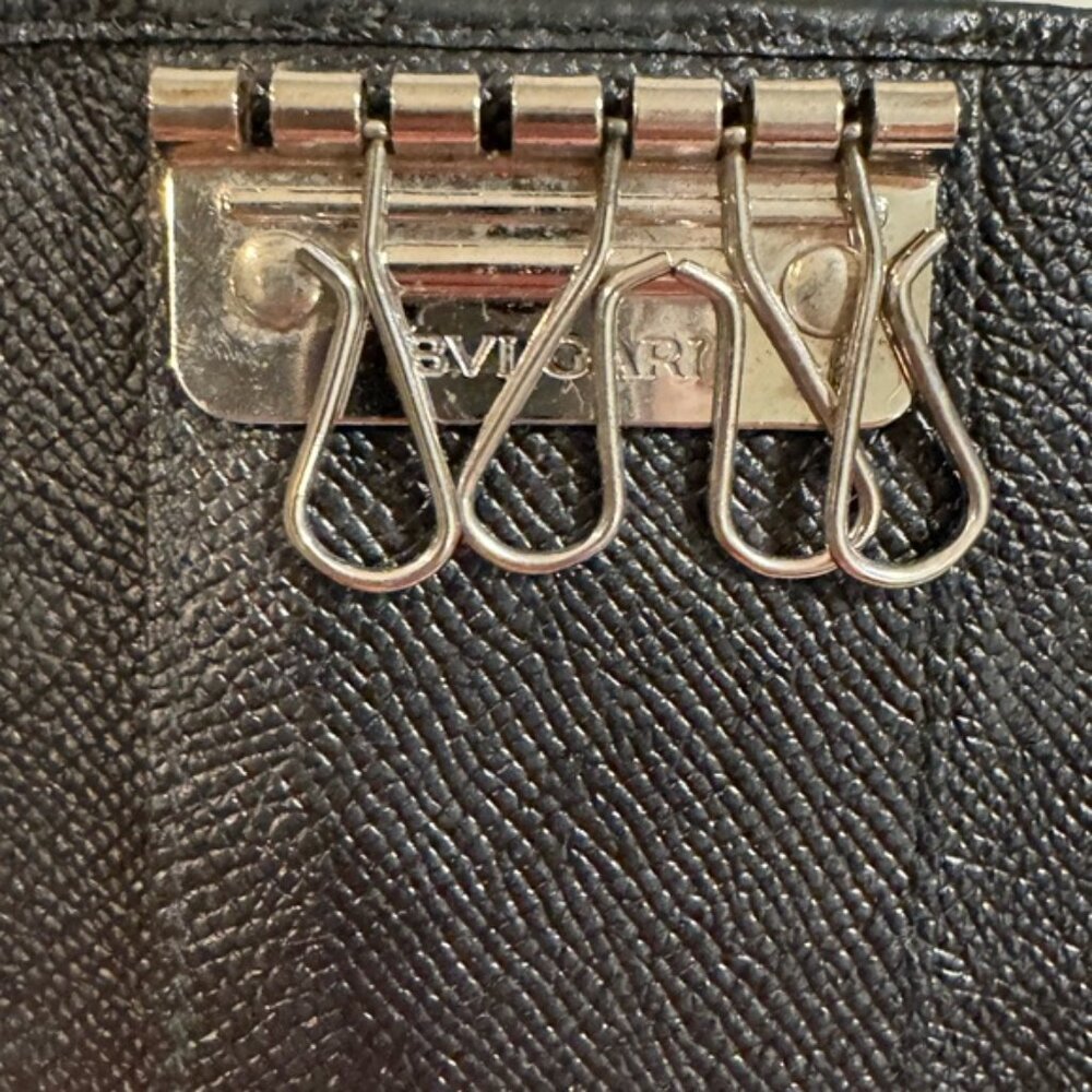 BVLGARI black leather key case - Picture 5 of 7